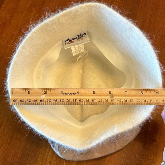 NEW Walt Disney World White Rabbit Fur Blend Mickey Mouse Bucket Hat - Adult - Picture 6 of 9